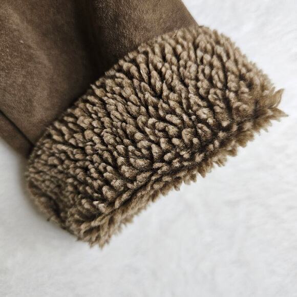 LL Bean Vintage SzM faux suede brown Y2K Floral Embroidered on sleeves n back. - Picture 14 of 16